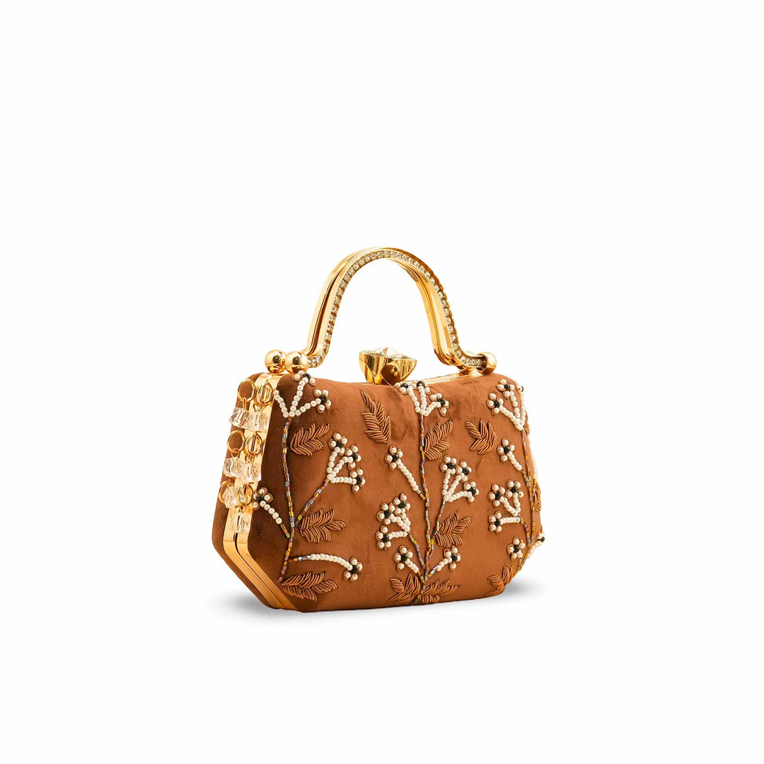 Brown Fancy Clutch P15399