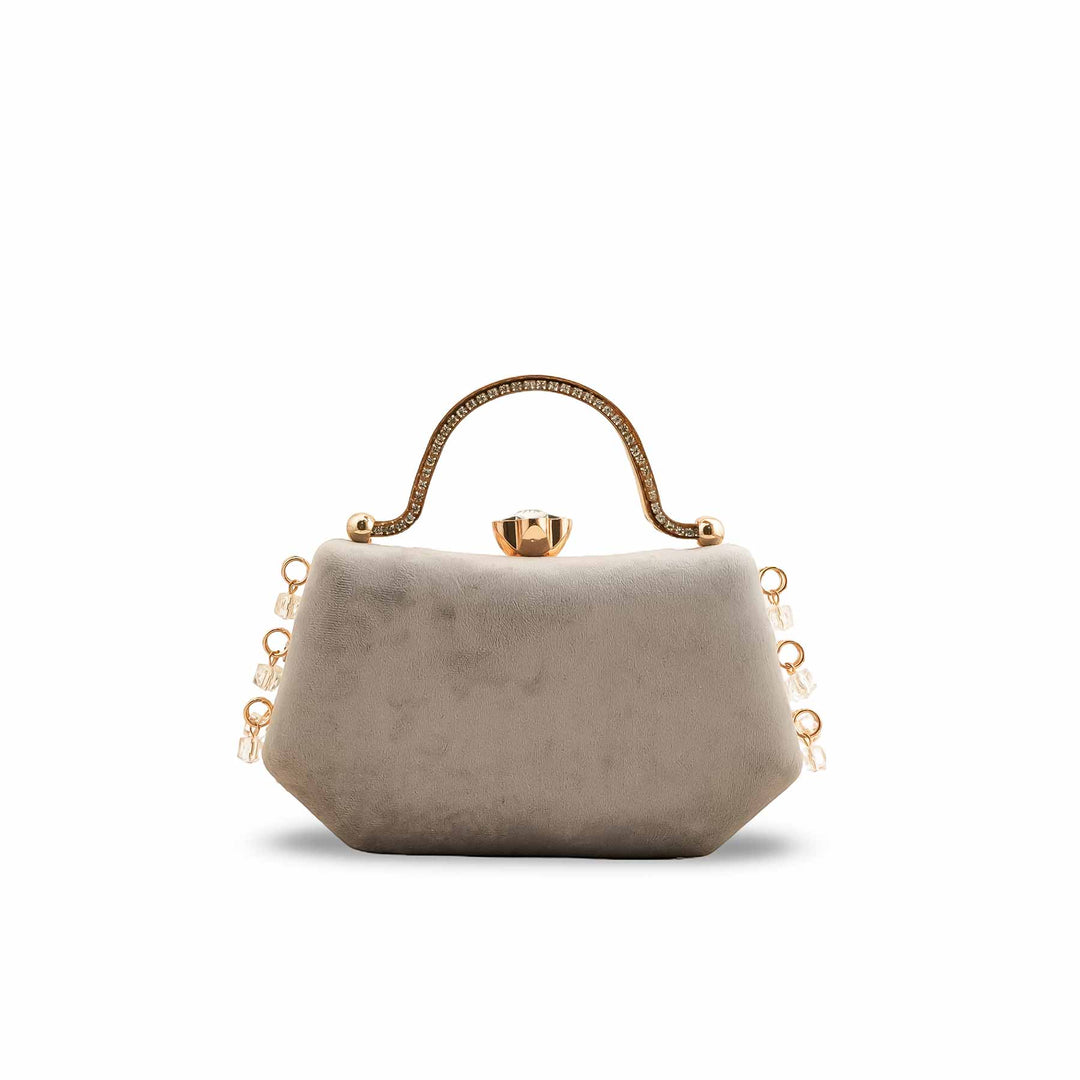 Grey Fancy Clutch P15399