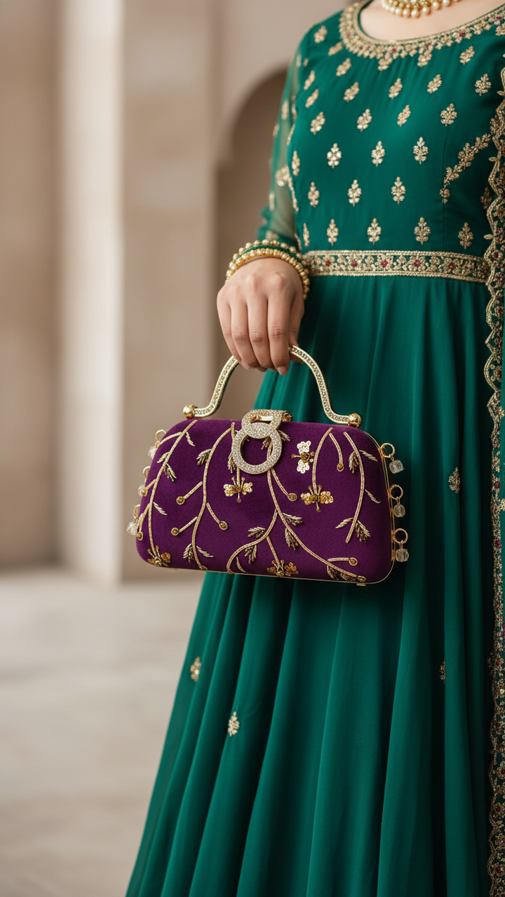 Purple Fancy Clutch P15400