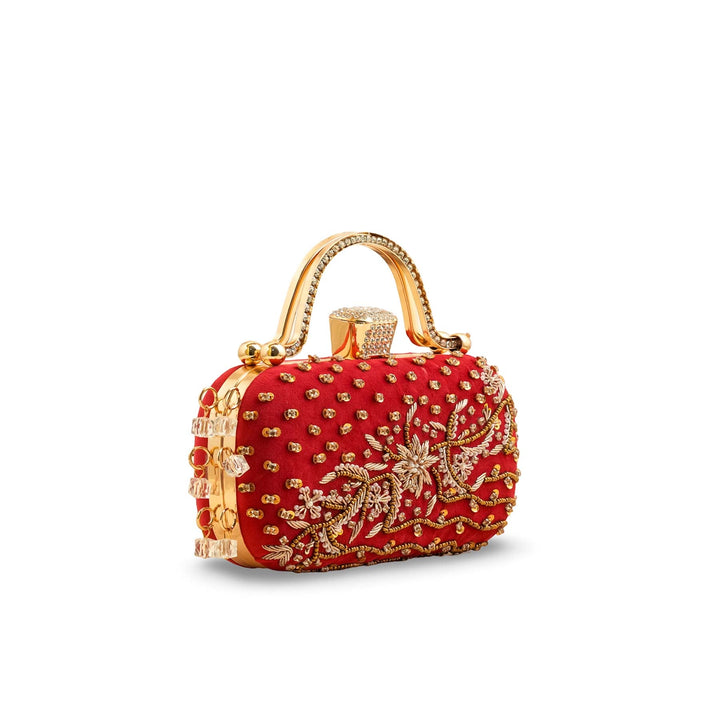 Red Fancy Clutch P15404