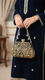 Black Fancy Clutch P15406