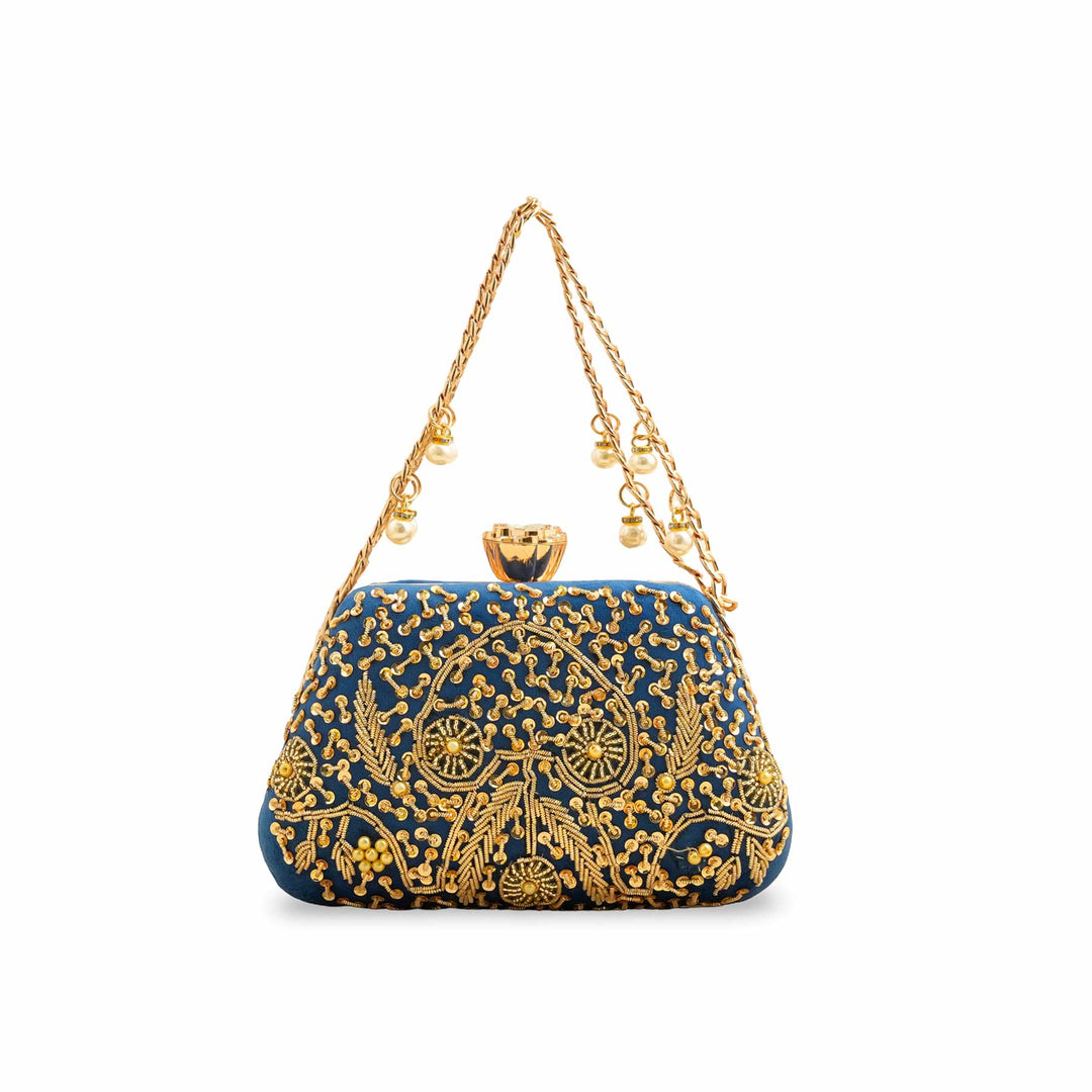 Blue Fancy Clutch P15406