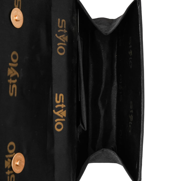 Black Formal Clutch For Women P15693