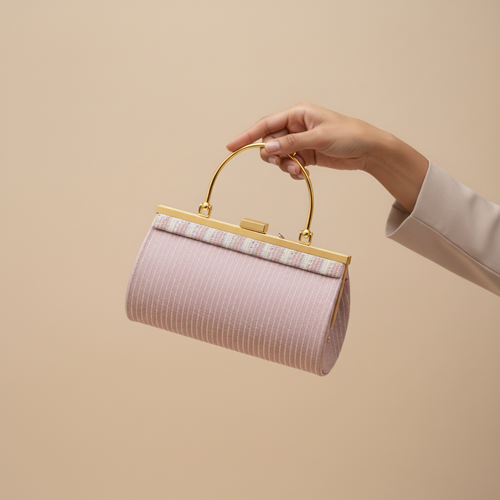 Champagne Fancy Clutch For Women P15695