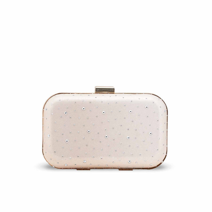 Cream Formal Clutch For Ladies P15700