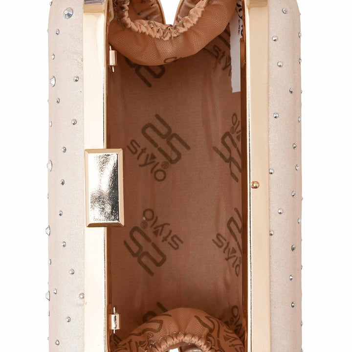 Cream Formal Clutch For Ladies P15700