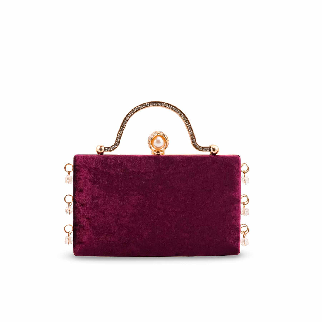 Maroon Formal Clutch For Women P15702