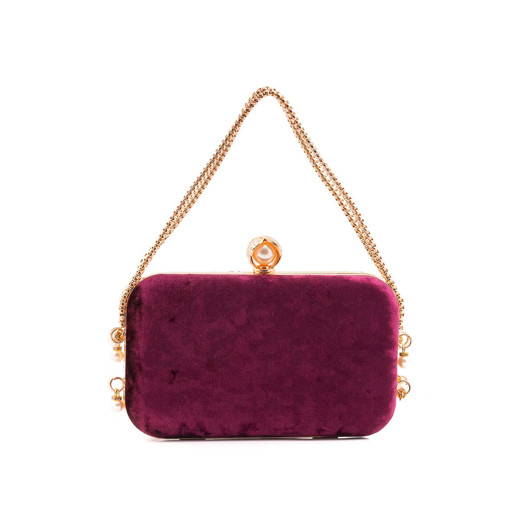 Maroon Formal Clutch For Ladies P15703