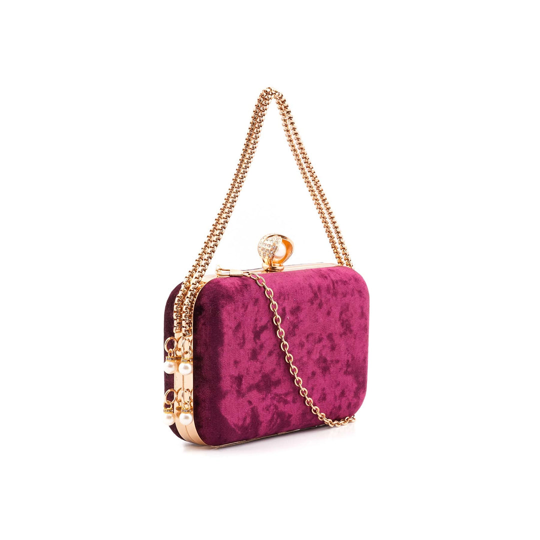 Maroon Formal Clutch For Ladies P15703