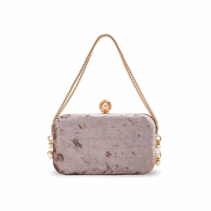 Golden Formal Clutch For Ladies P15703