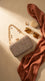 Golden Bridal Clutch For Women P15755