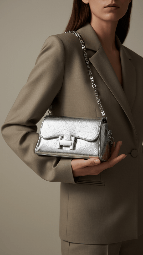 Silver Formal Clutch P24111