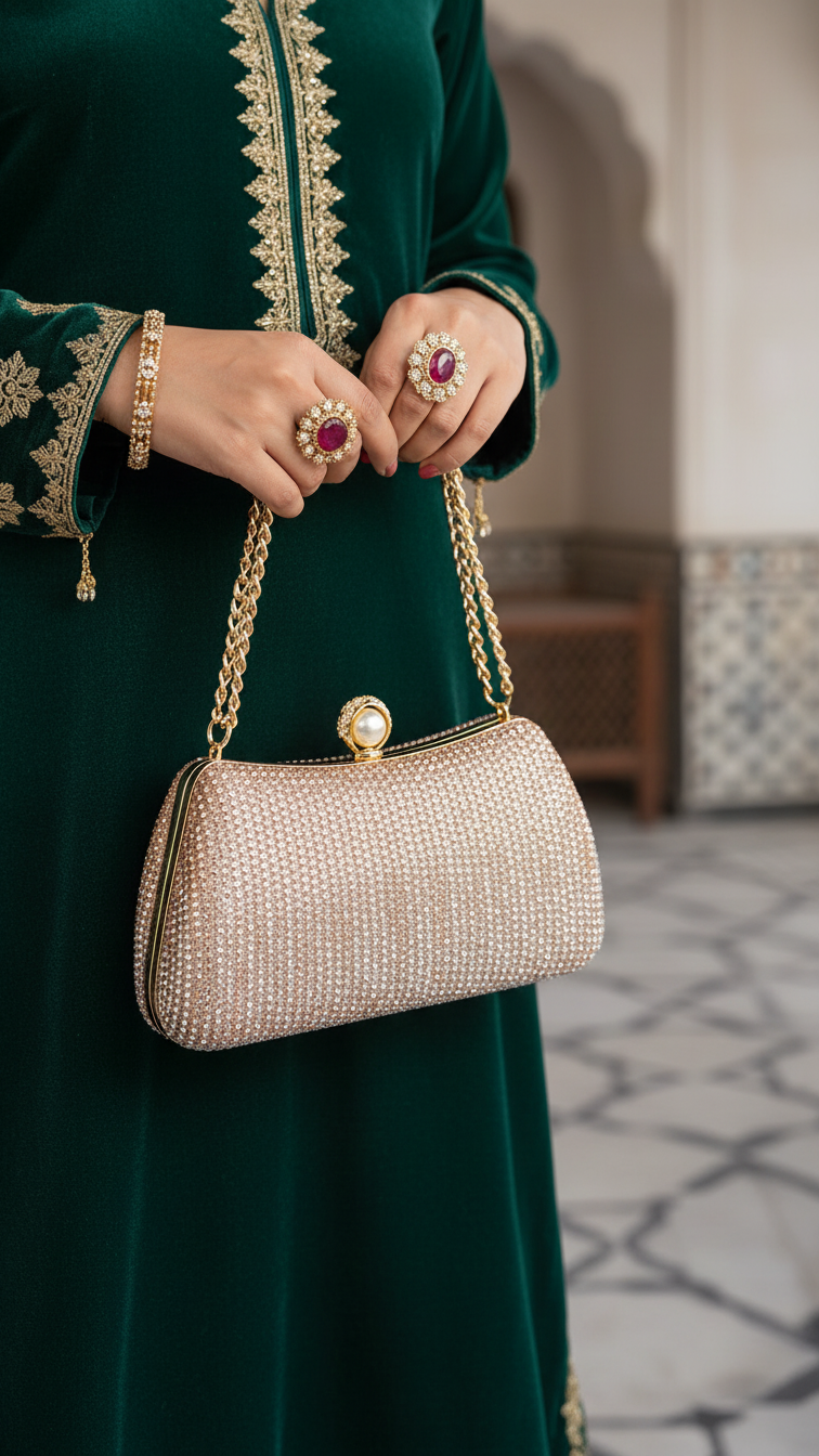 Champagne Fancy Clutch P24182