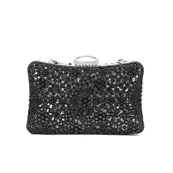Black Fancy Clutch P24189