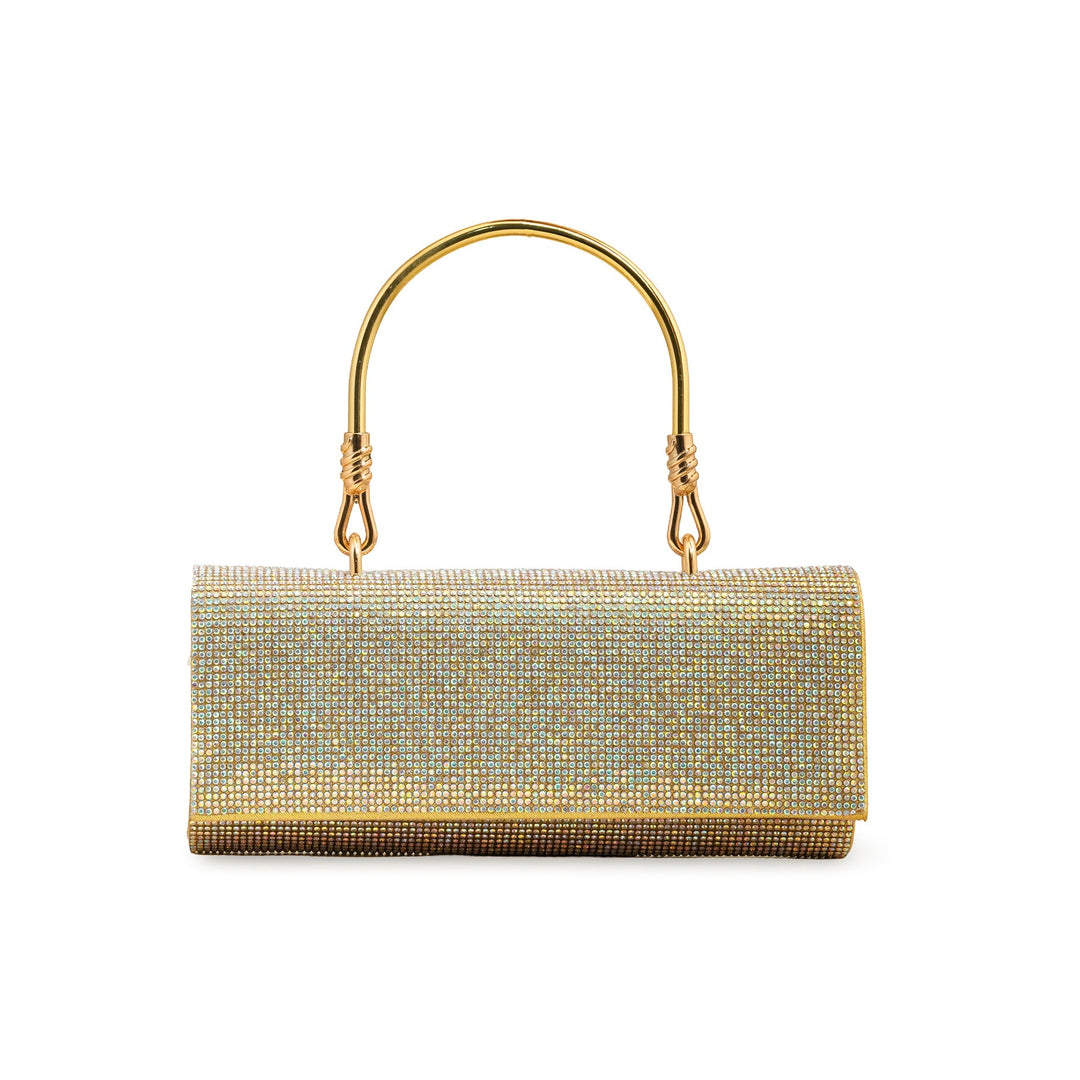 Golden Fancy Clutch For Women P24231
