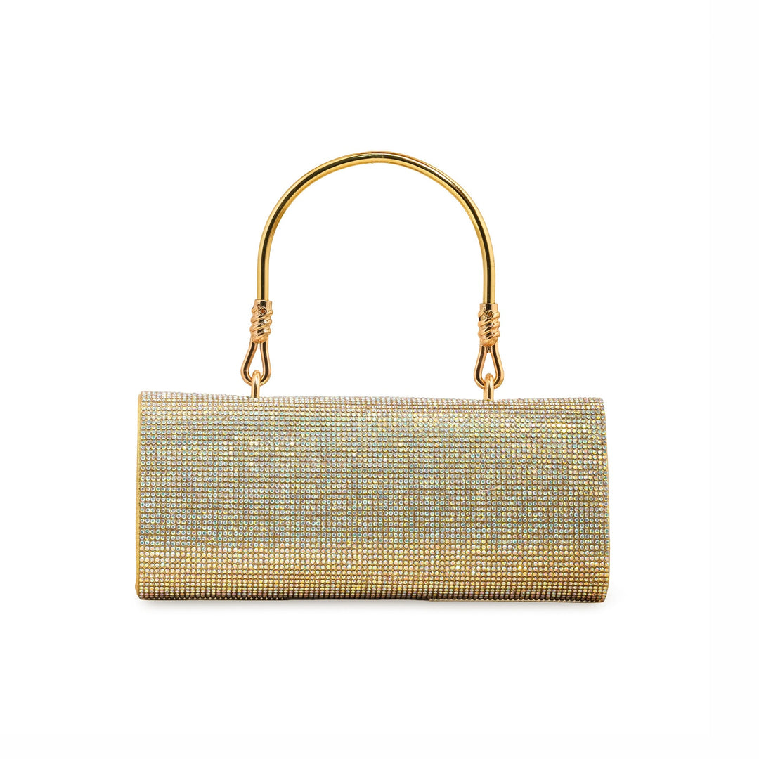 Golden Fancy Clutch For Women P24231