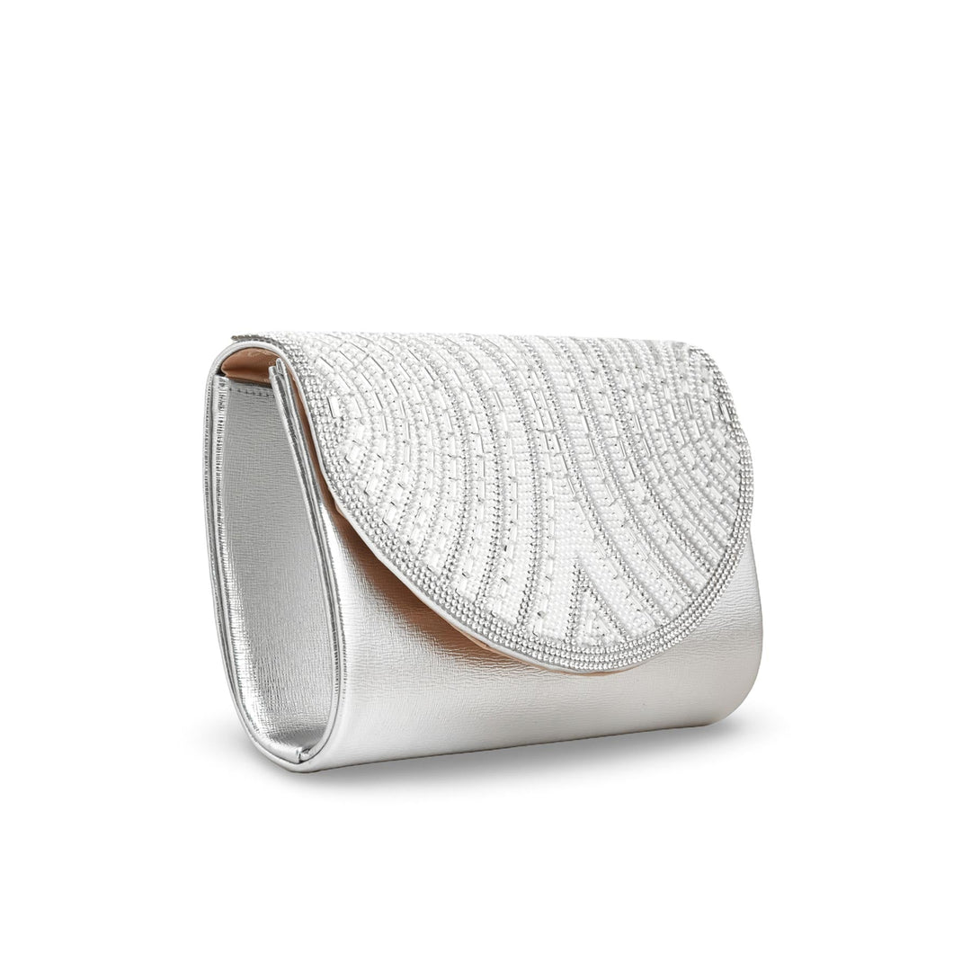 Silver Fancy Clutch p24243