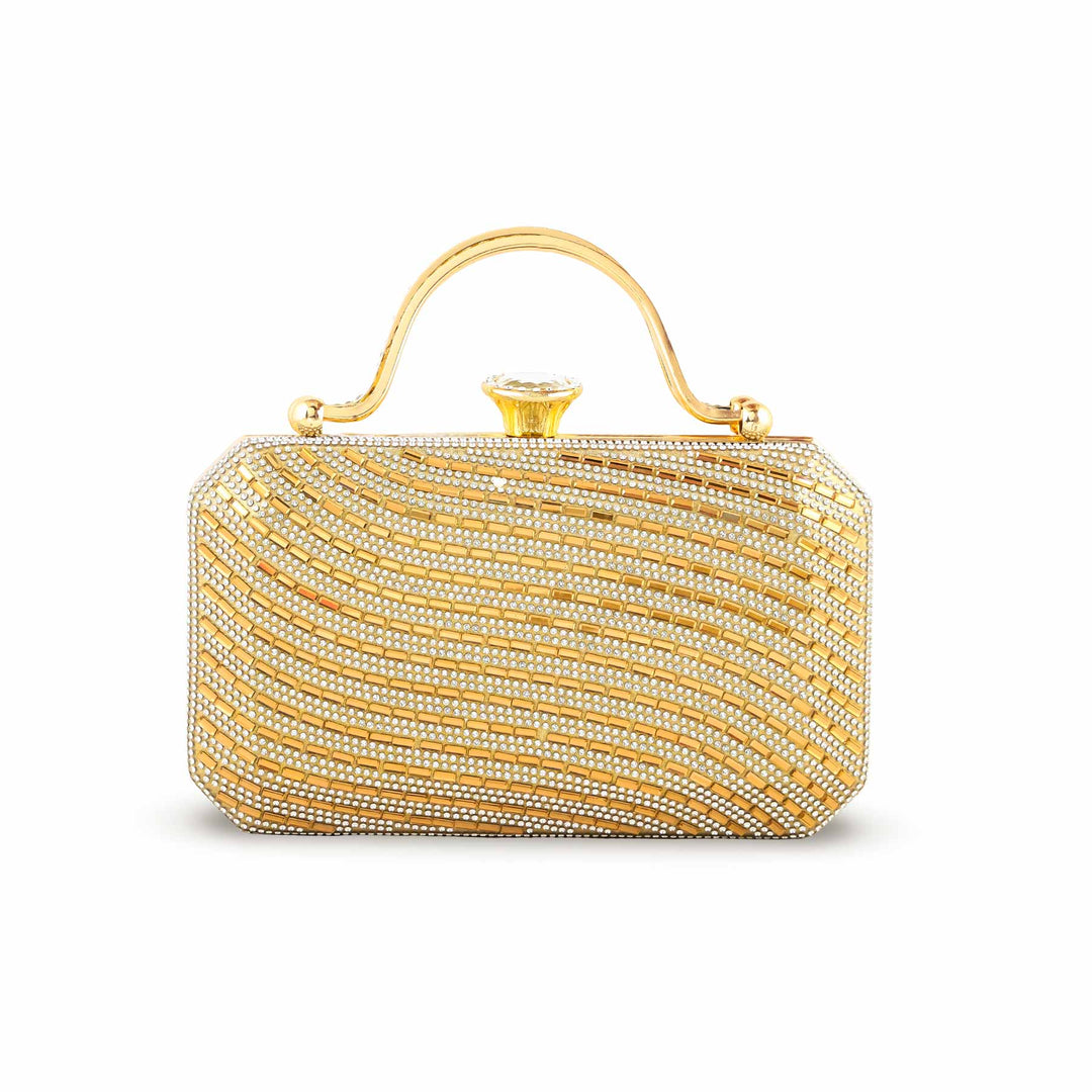 Golden Bridal Clutch For Ladies p24259