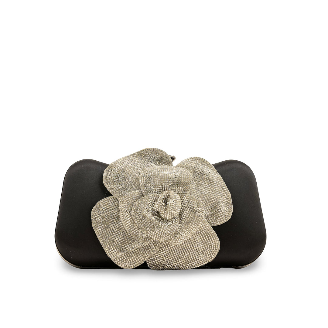 Black Fancy Clutch P24275