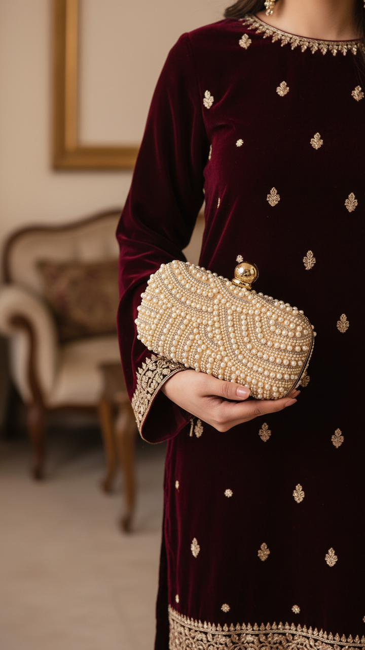 Pink Bridal Clutch P24279