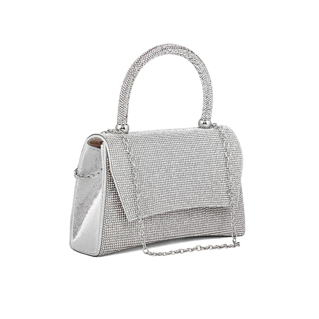 Silver Fancy Shoulder Bag P24326