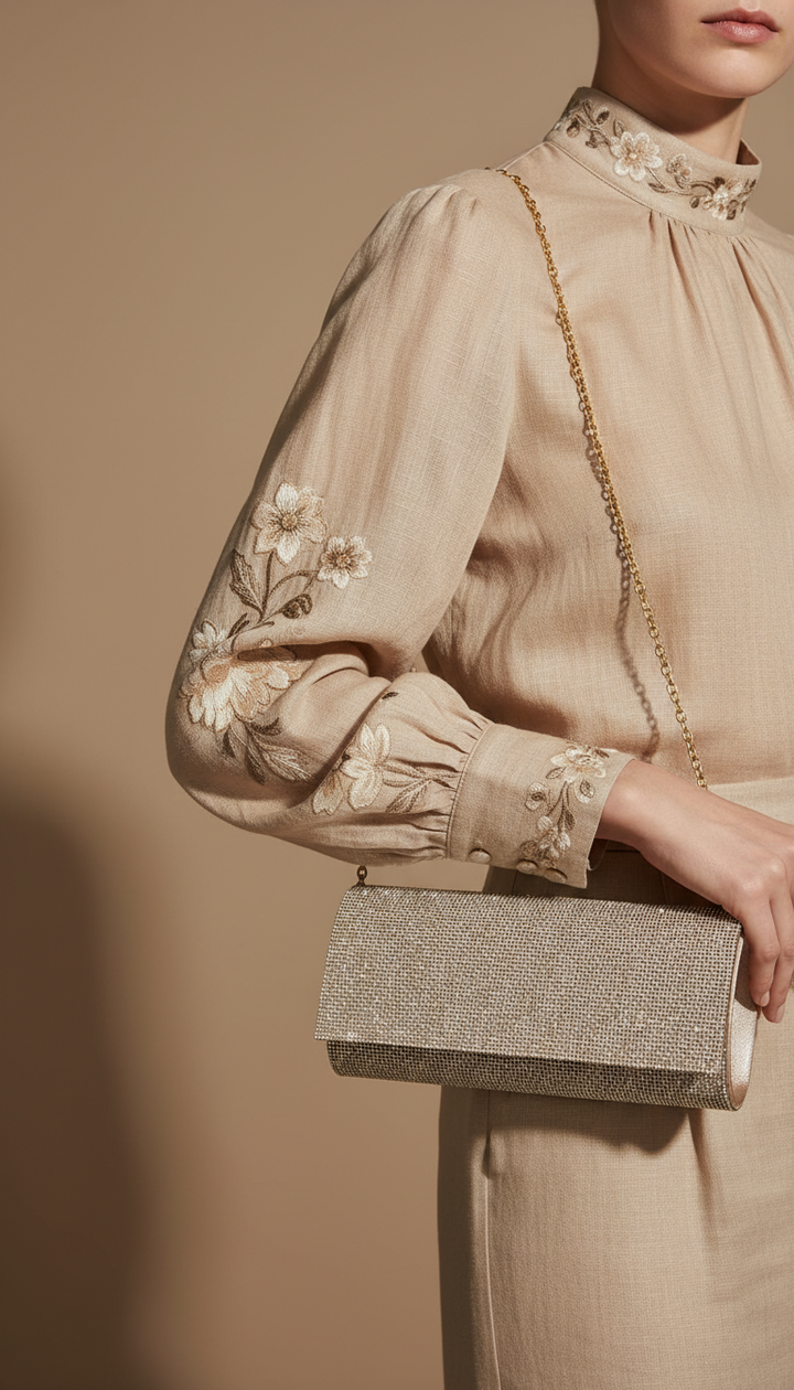 AB Golden Fancy Clutch P24328