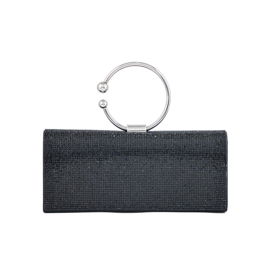 Black Fancy Clutch P24329