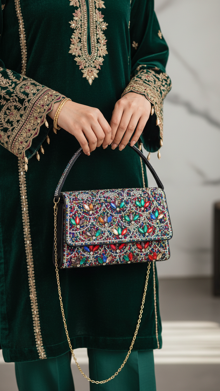 Multy Fancy Shoulder Bag For Ladies P24332