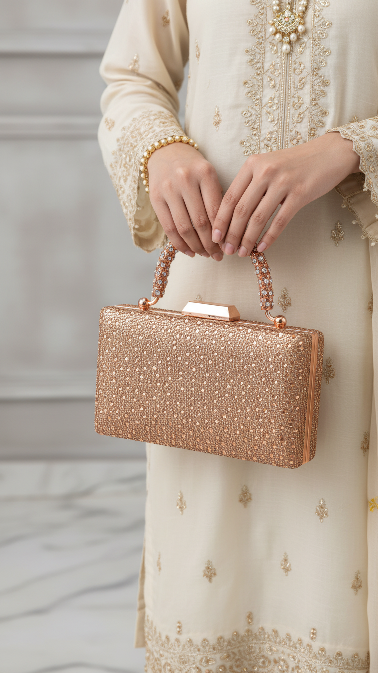 Champagne Bridal Clutch P24342
