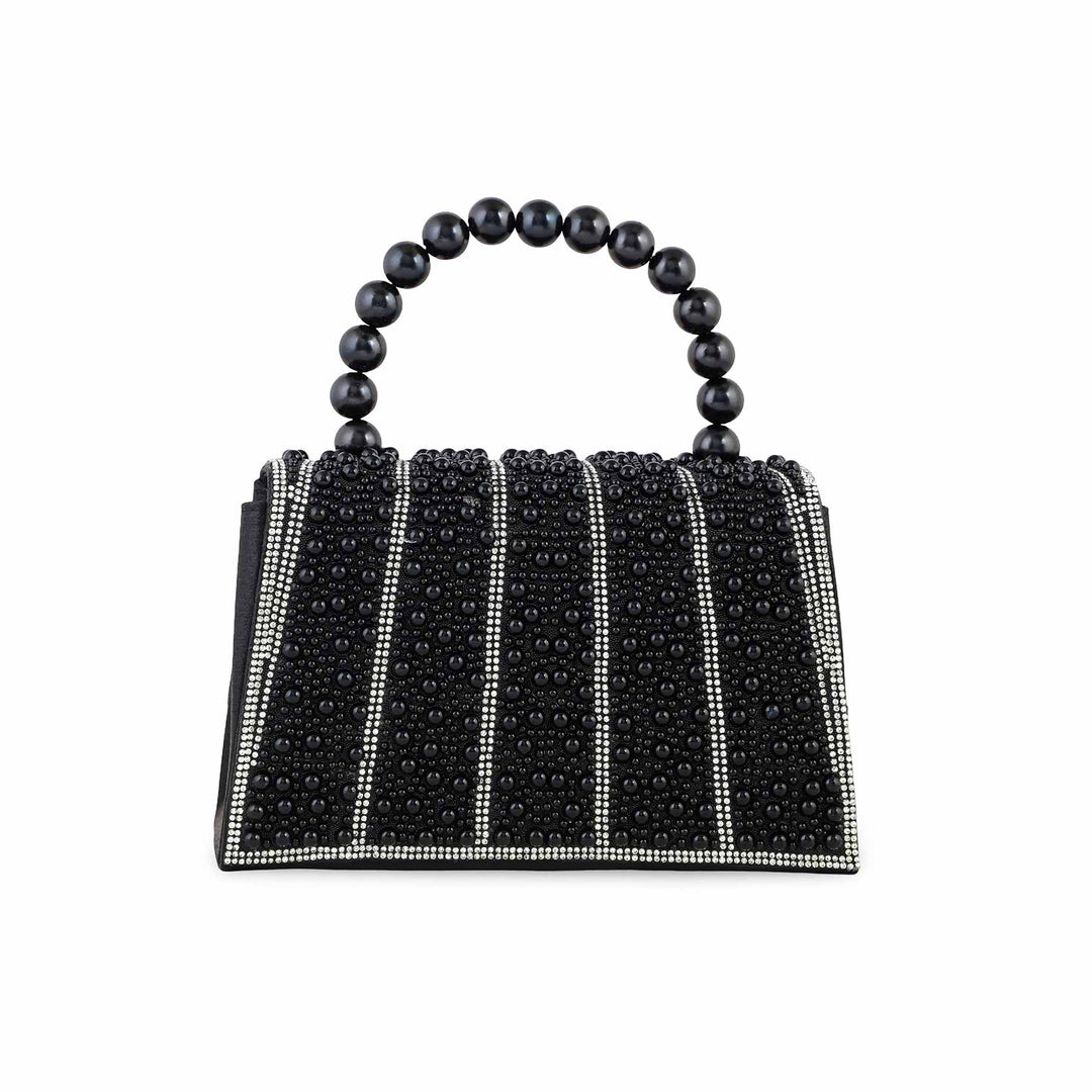 Blkwht Bridal Clutch P24367