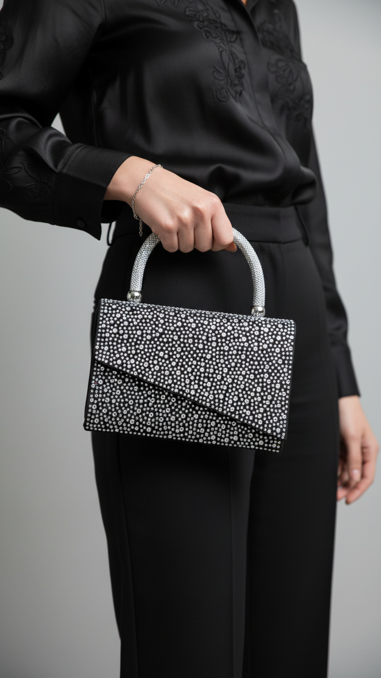 Black Bridal Clutch P24369