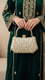 Golden Fancy Clutch For Ladies P24386