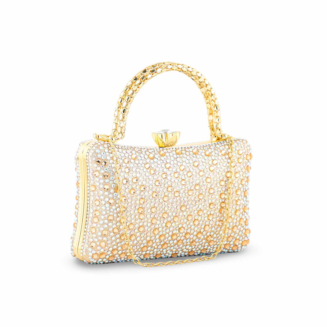 ChamPagne Fancy Clutch For Ladies P24386