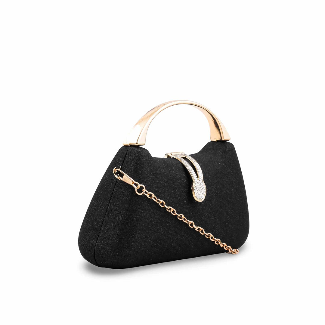 Black Fancy Clutch For Women P24404