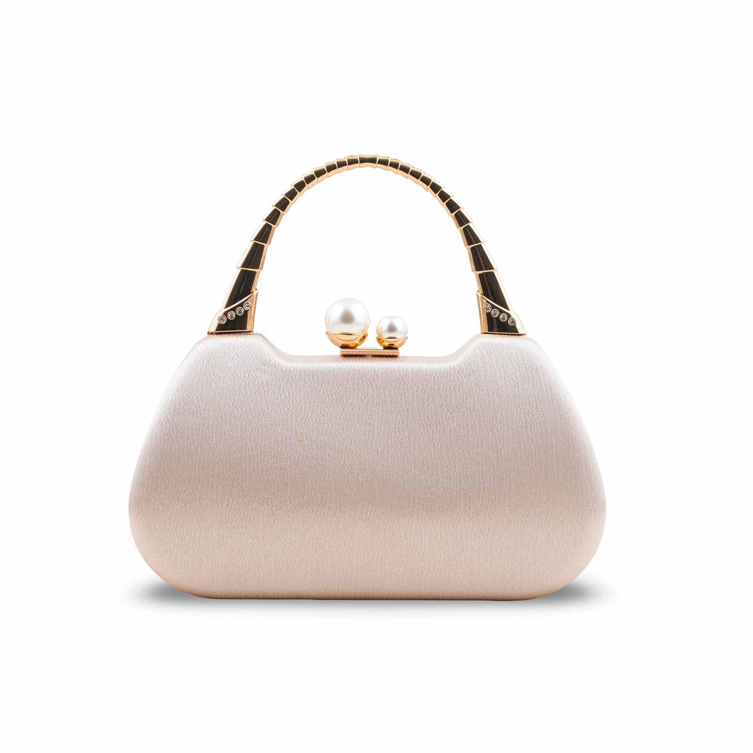 Golden Formal Clutch For Ladies P24405
