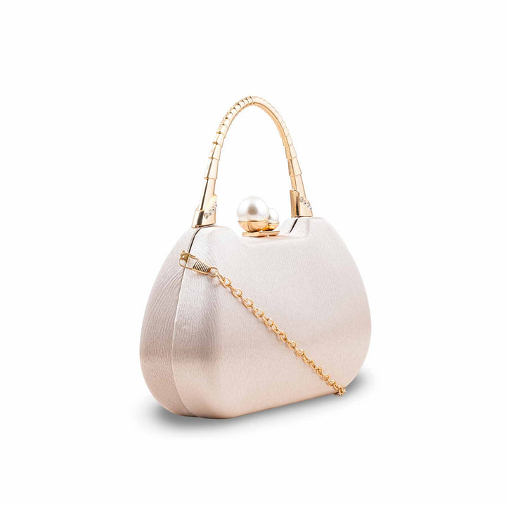 Golden Formal Clutch For Ladies P24405