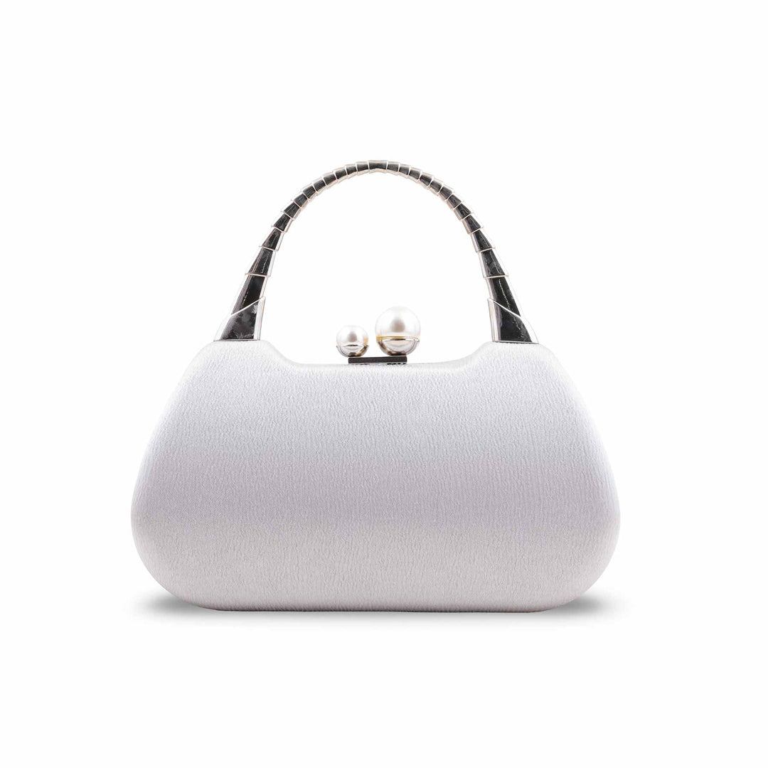Silver Formal Clutch For Ladies P24405