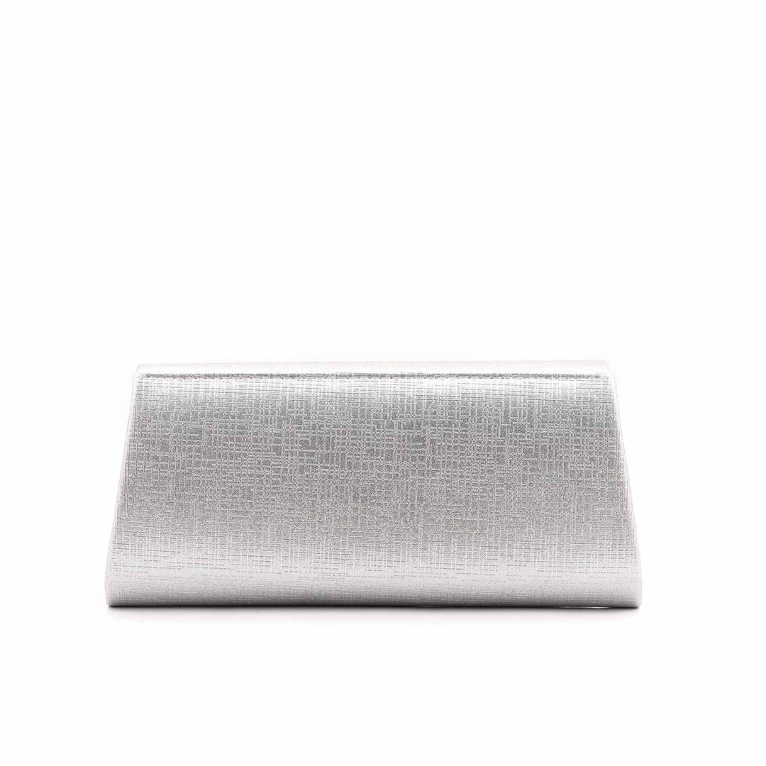 Silver Fancy Clutch For Ladies P24419