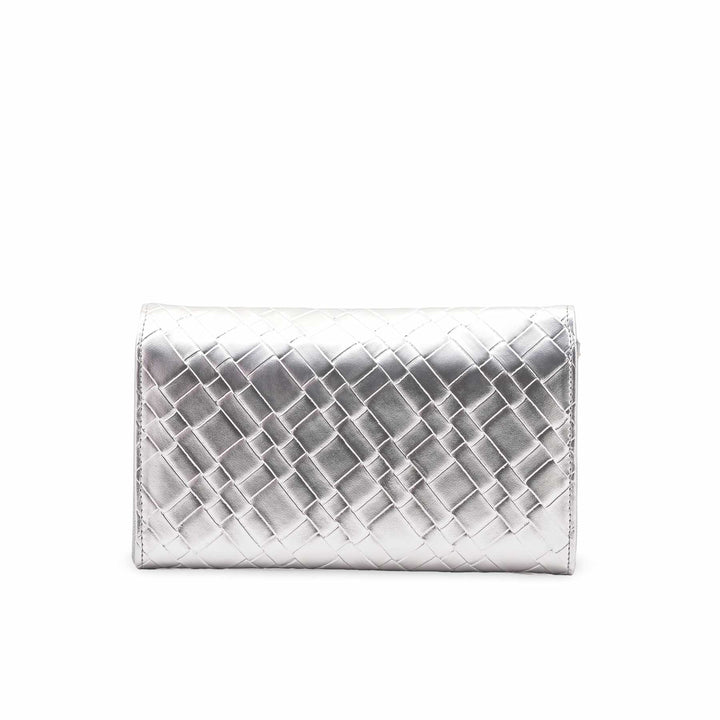 Silver Formal Clutch For Ladies P24423