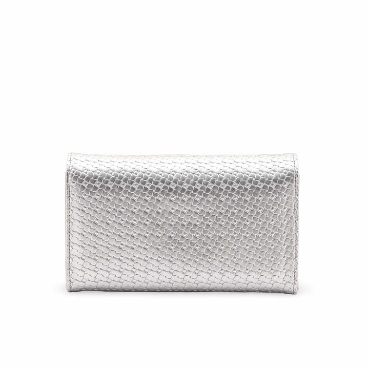Silver Formal Clutch For Ladies P24424