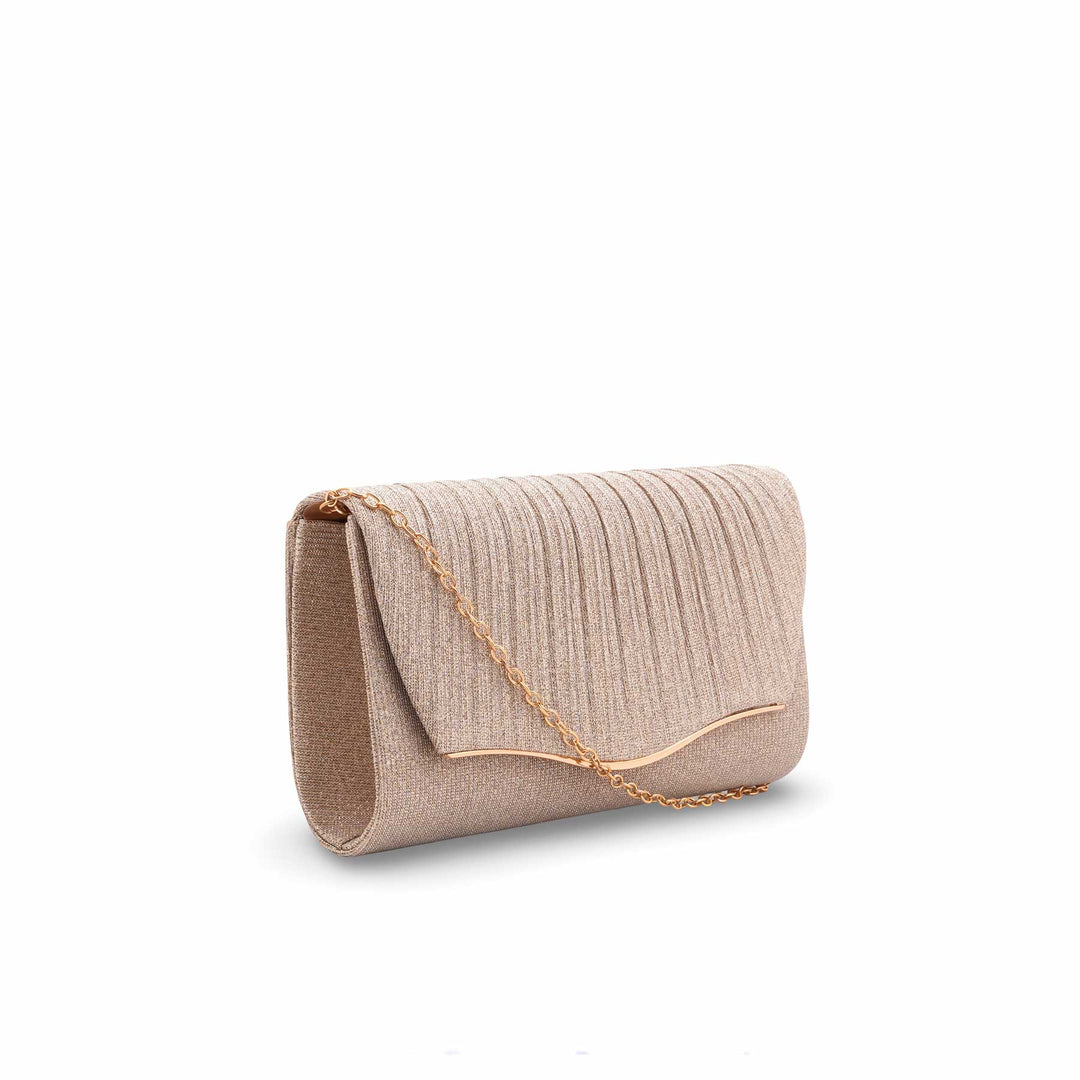 Champagne Fancy Clutch For Women P24427