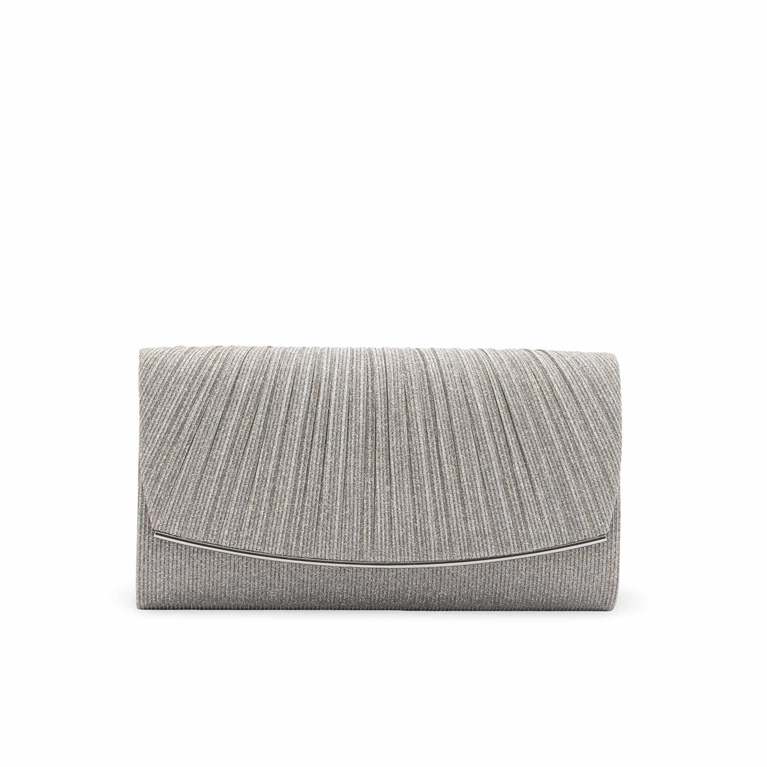 Silver Fancy Clutch For Women P24429