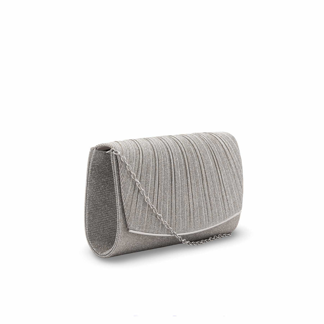 Silver Fancy Clutch For Women P24429
