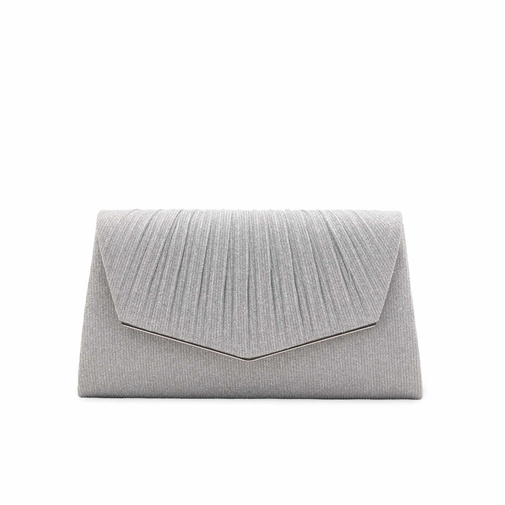 Silver Fancy Clutch For Women P24430