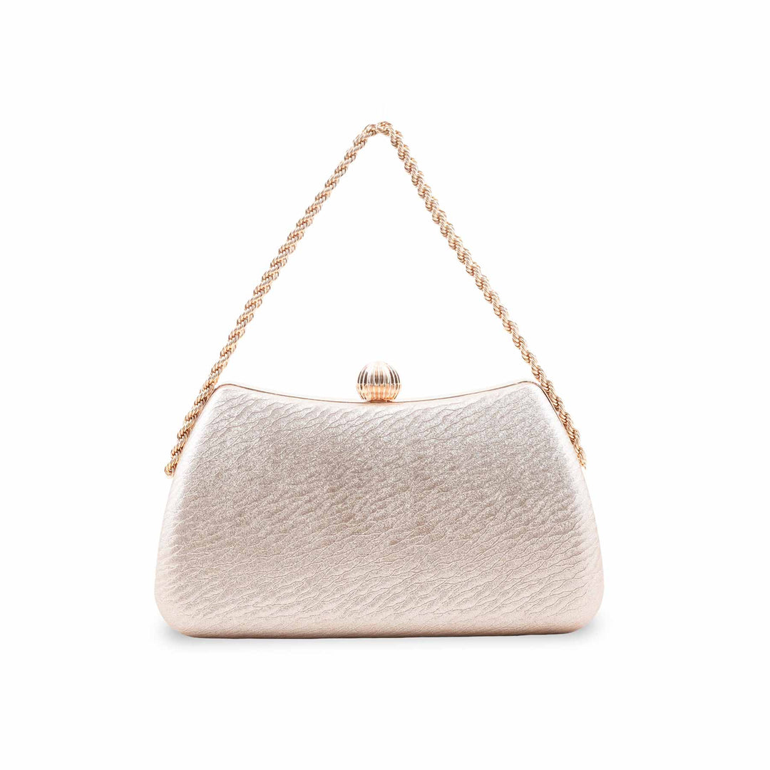 Golden Fancy Clutch For Women P24436