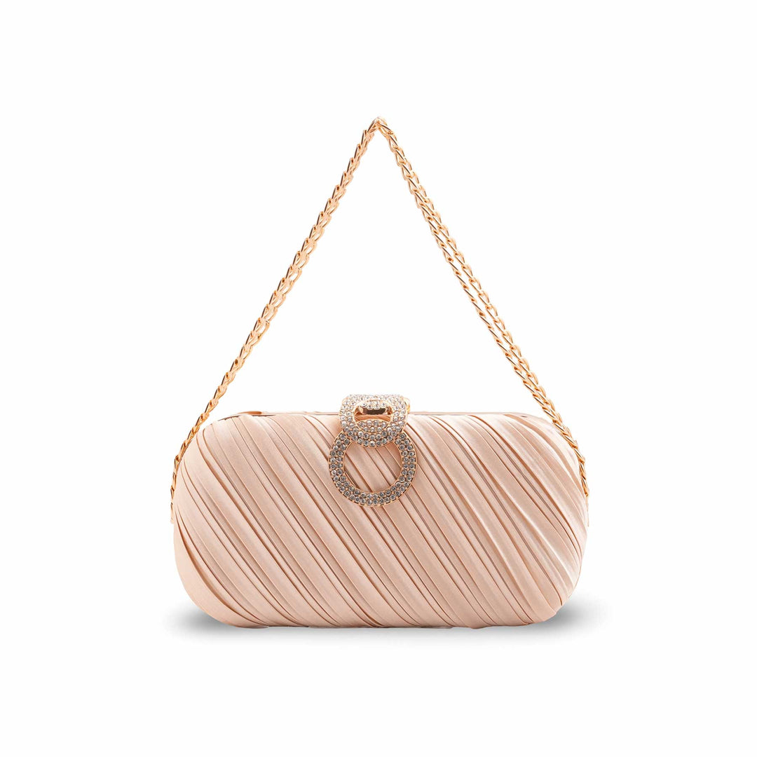 Beige Formal Clutch For Ladies P24440