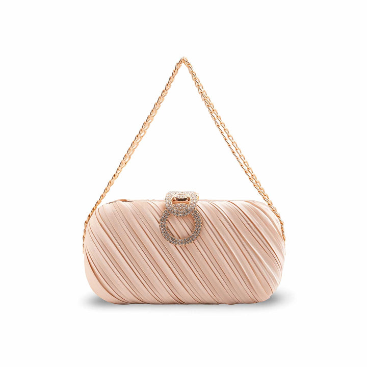 Beige Formal Clutch For Ladies P24440