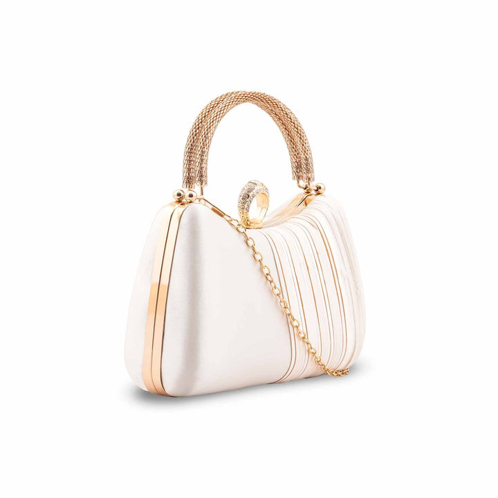 White Formal Clutch P24441