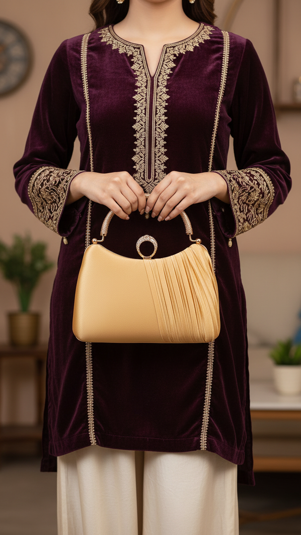 Golden Formal Clutch P24441