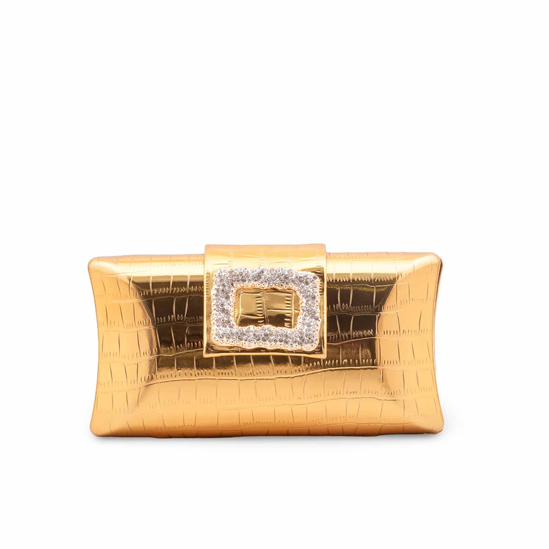 Golden Formal Clutch For Women P24443